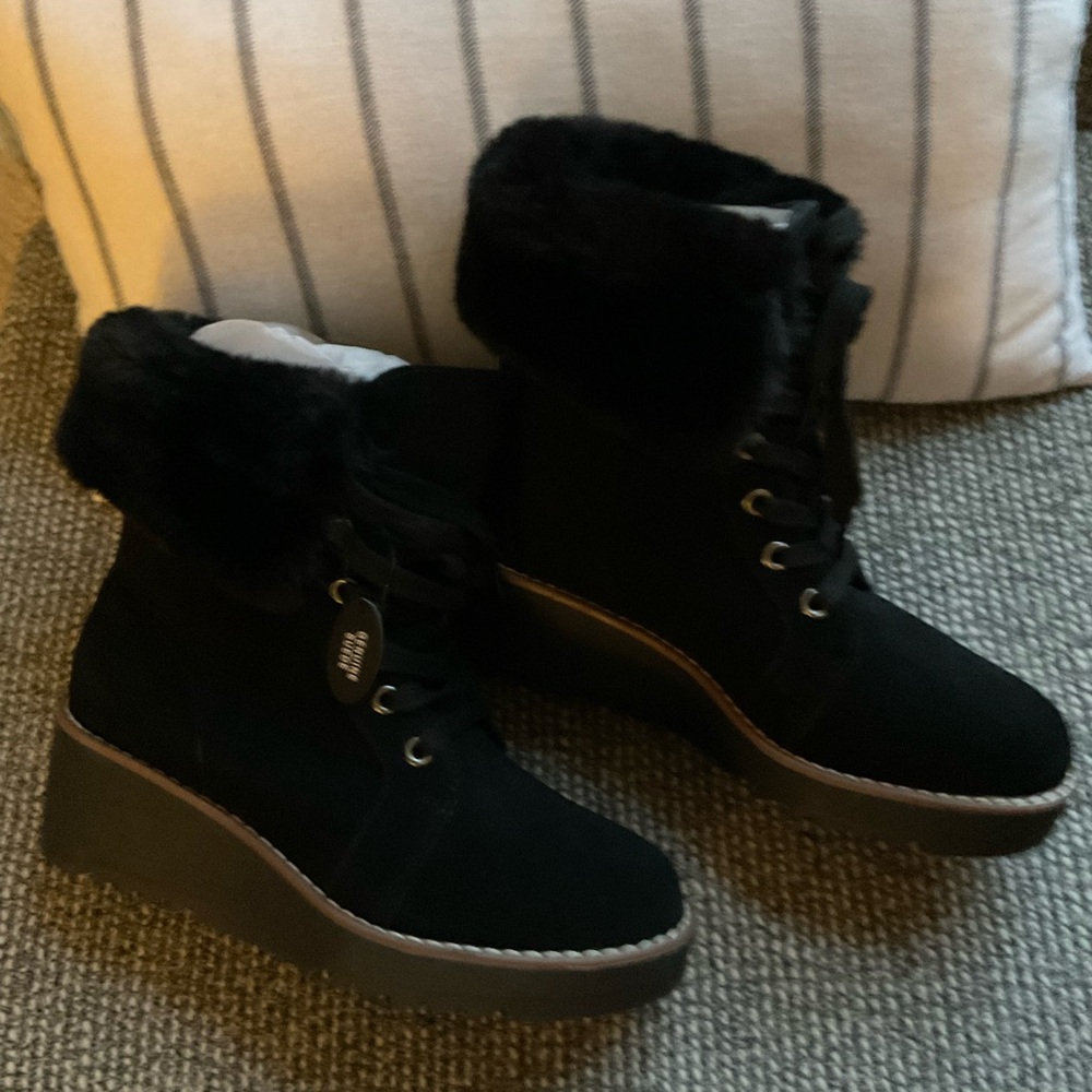 Wedge Suede Boots